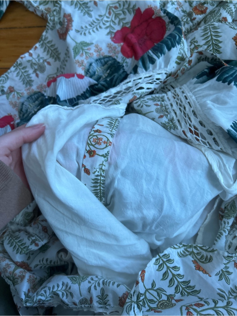 Anthropologie Button Down Eleanora Maxi Shirt Dress Botanical Motif silk medium - Picture 10 of 11